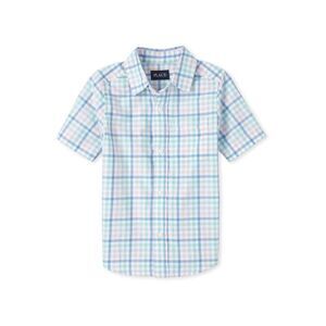 The children's Place Oxford Plaid Shirt with Nautica Bermuda Shorts size medium